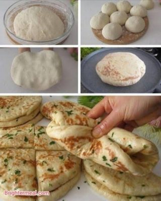 Turecki chleb mleczny na patelni