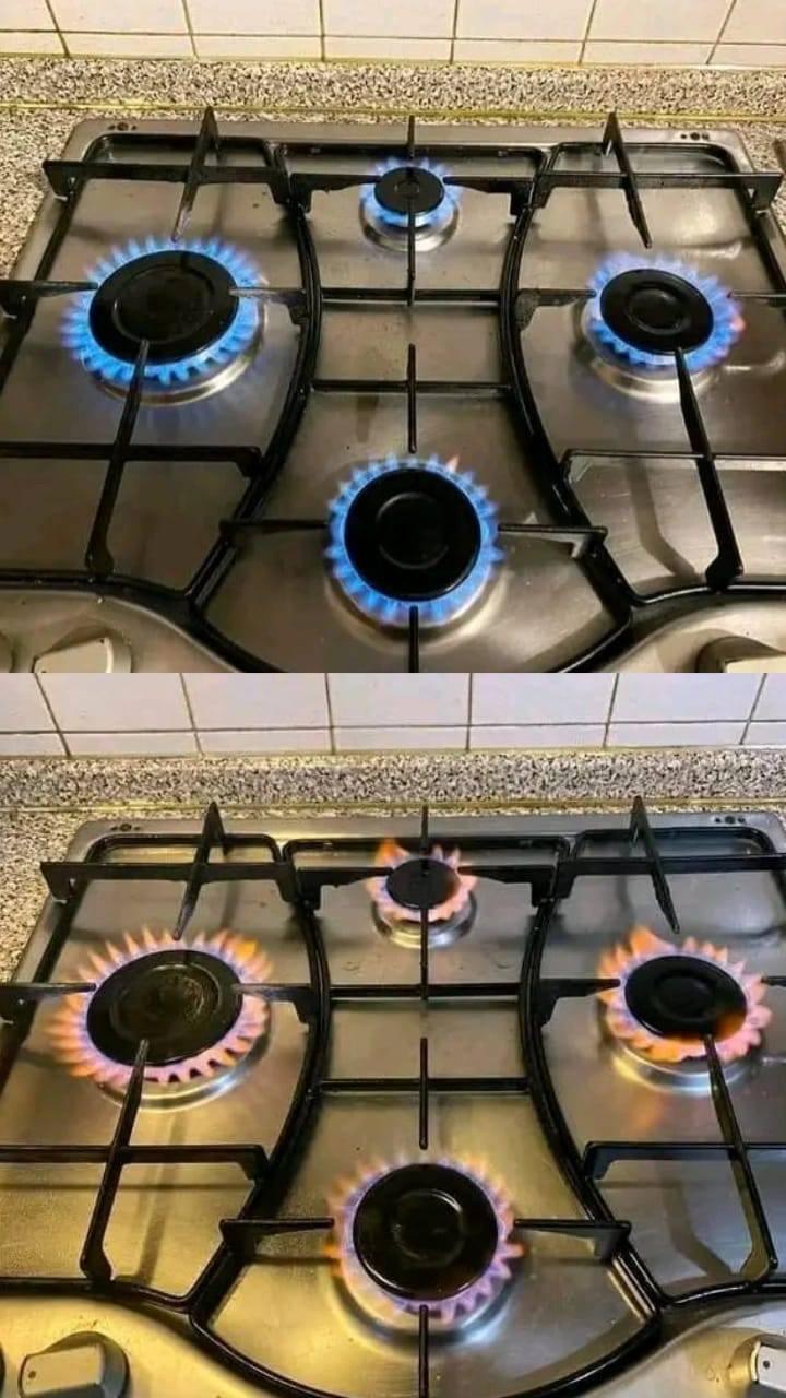 ZWRÓĆ UWAGĘ NA KOLOR PŁOMIENIA KUCHENKI