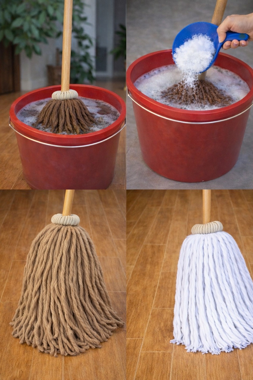 Bardzo brudny mop, nie kupuj go ponownie: kropla tego składnika i będzie jak nowy